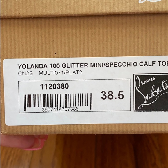 TODAY ONLY!!!  Christian Louboutin Yolanda 100 Glitter Pump - Picture 8 of 8